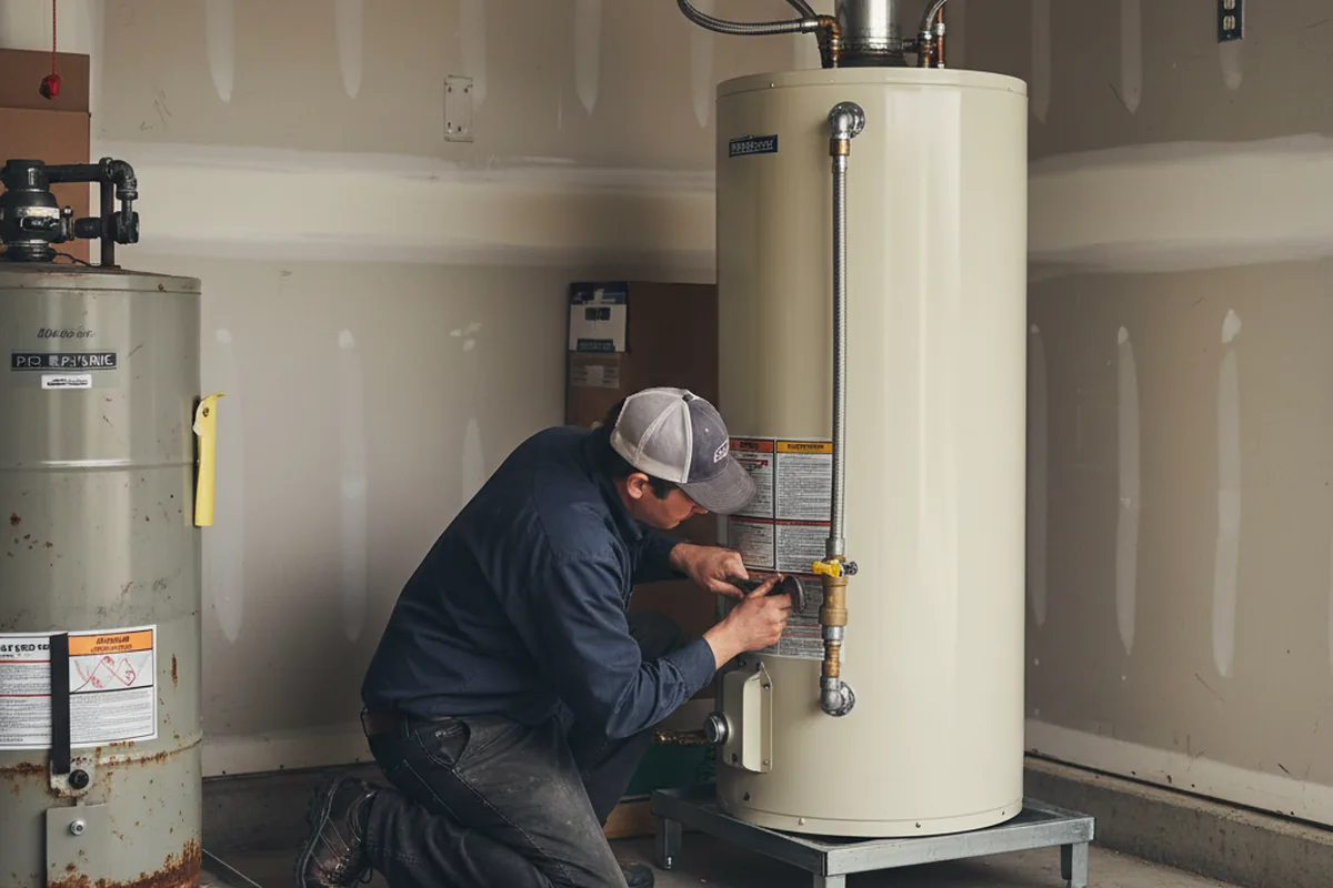 Water heater and shutoff valve replacement in Wise